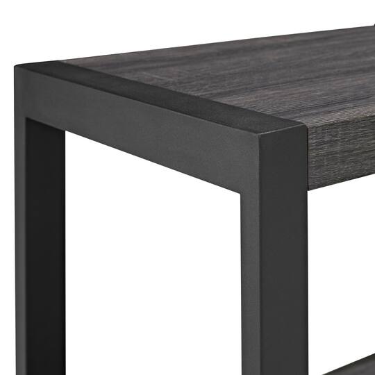 Walker Edison 24" Charcoal Industrial Side Table